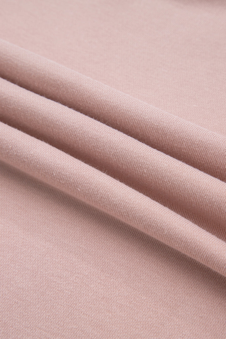 Pink Varsity Stripe Patchwork Puff Sleeve Pullover Drawstring Wide Leg Pant Set