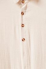 Load image into Gallery viewer, Apricot Crinkled Buttons Maxi Beach Dress with Slits
