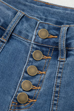 Load image into Gallery viewer, Ashleigh Blue Multi Buttons High Waist Wide Leg Jeans With Pockets

