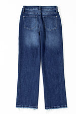 Load image into Gallery viewer, Carbon Grey Mineral Wash Raw Hem High Waist Flared Jeans

