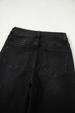 Load image into Gallery viewer, Dusk Blue Raw Hem Straight Leg Loose High Waist Jeans
