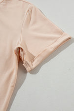 Load image into Gallery viewer, White Casual Plain Crew Neck Tee
