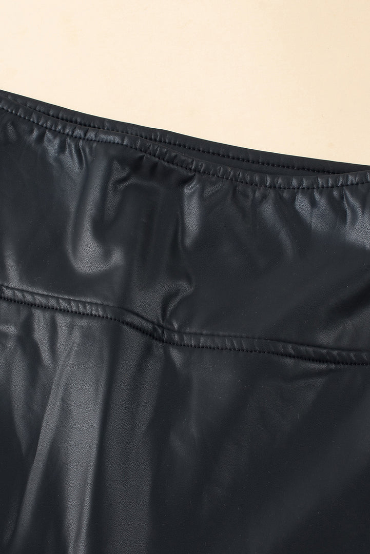 Black Faux Leather Skinny Leggings