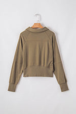 Load image into Gallery viewer, Valerian Quarter Zip Stand Neck Kangaroo Pocket Sweatshirt - Fashion Queen
