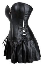 Load image into Gallery viewer, YesX YX897 Faux Leather Corset &amp; Skirt
